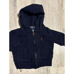 Ralph Lauren Navy Zip hooded Jacket 9m